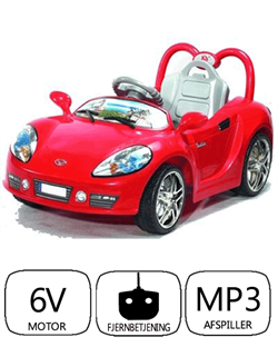 Zeno EL-bil til b�rn - R�d Sportster / remote 4