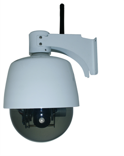 Tr�dl�s overv�gningskamera med Alarm, 3x optisk zoom og 360 gr. panorering