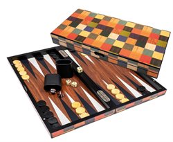 Backgammon Fourni i stor udgave med magnet lås.