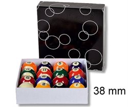 Proffesionelt Pool Balls komplet sæt 38mm