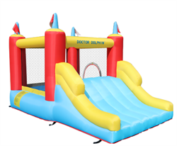Doctor Dolphin Jump & Slide Hoppeborg inkl. 350 watt blæser