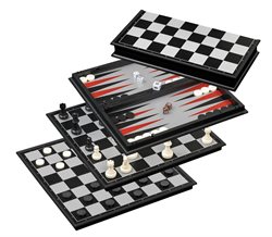 Skak, backgammon dam, magnetisk