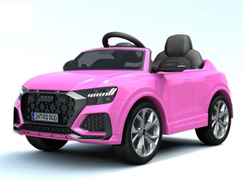 Audi RSQ8 pink, 12V, med gummihjul