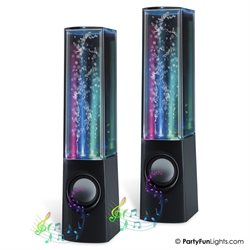 Stereo RGB LED Dancing Water Speakers - USB Powered