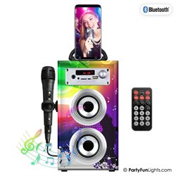 Bluetooth Karaoke Party Speaker med mikrofon  og fjernbetjening.