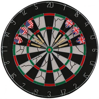 Dartskive deluxe i den rigtige kvalitet, 3cm