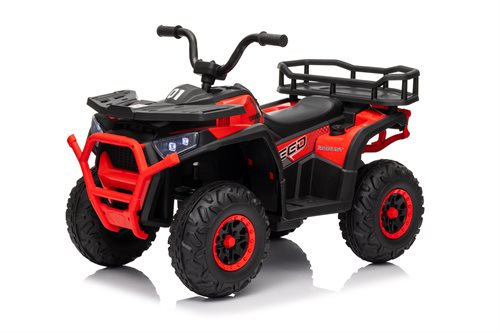 Azeno 24V Hunter II med 4x24V motorer, gummihjul og lædersæde