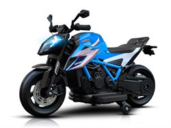 KTM X12 12V, med gummihjul og lædersæde