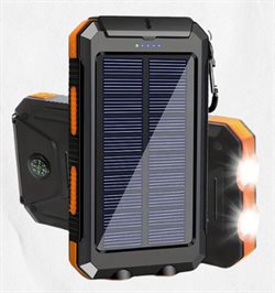 Athena  Living Power bank Qi trådløs opladning med Solar 10.000mah