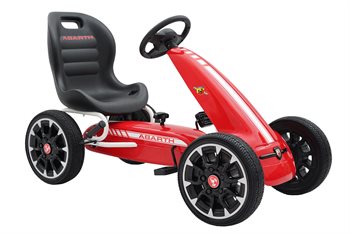 Uds. Abarth Gokart Rød pedal gummihjul - SKAL AFHENTES