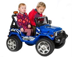 Azeno 12V blå Buffalo 4x4, 2 personers. Gummihjul
