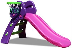 Kids Zone Rutsjebane purple med basket 130cm 